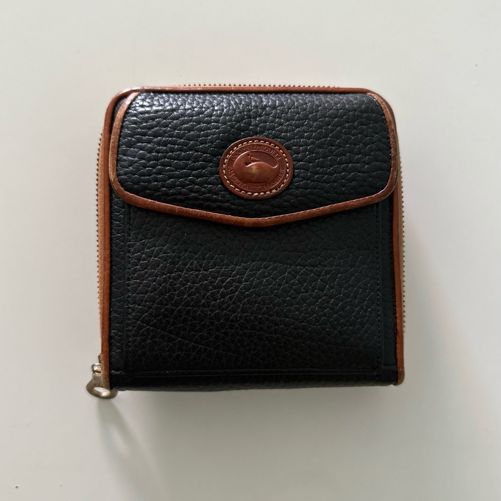 Dooney & Bourke All-Weather Leather Small Zip-Along Crossbody Wallet Belt Purse